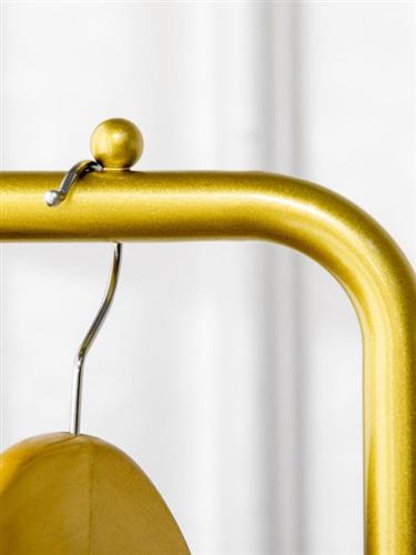 HomCom Καλόγερος Μεταλλικός Χρυσό και Μαύρο 35x25x170cm 837-296V00GD