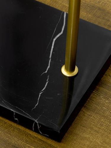 HomCom Καλόγερος Μεταλλικός Χρυσό και Μαύρο 35x25x170cm 837-296V00GD