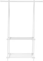 HomCom Κρεμάστρα Δαπέδου Μεταλλική σε Λευκό Χρώμα 107.5x45x150cm 850-112