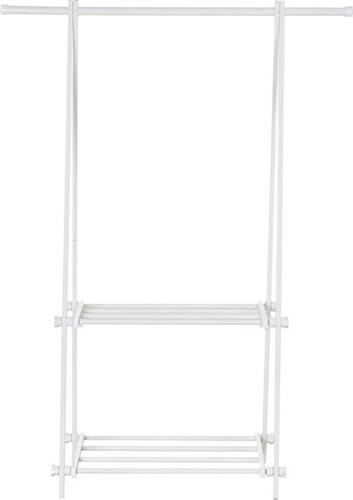 HomCom Κρεμάστρα Δαπέδου Μεταλλική σε Λευκό Χρώμα 107.5x45x150cm 850-112