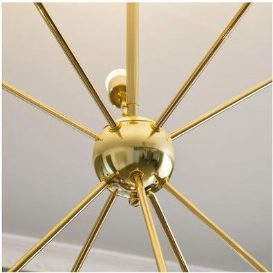 HomCom Μοντέρνο Κρεμαστό Φωτιστικό Πολύφωτο με Ντουί E27 σε Χρυσό Χρώμα B31-431V00GD