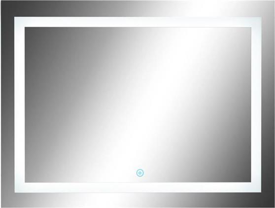 HomCom Ορθογώνιος Καθρέπτης Μπάνιου Led από Μέταλλο 80x60cm 834-031