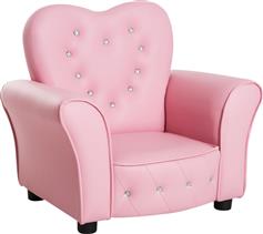 HomCom Παιδική Πολυθρόνα Με Μπράτσα Ροζ 59x41.5x49cm 310-025