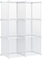 HomCom Πλαστική Παπουτσοθήκη με 6 Ράφια Διάφανο 94.5x32x95cm 850-175