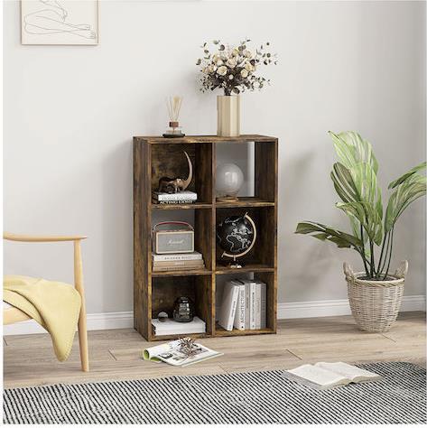 HomCom Βιβλιοθήκη Καφέ 61.5x29.5x91.5cm 833-423V80RB