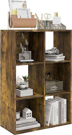 HomCom Βιβλιοθήκη Καφέ 61.5x29.5x91.5cm 833-423V80RB