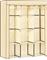 HomCom Υφασμάτινη Ντουλάπα με Φερμουάρ και Ράφια σε Μπεζ Χρώμα 125x43x162.5cm 850-211V00BG