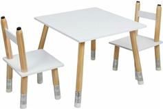 Home Deco Kids Σετ Παιδικό Τραπέζι με Καρέκλες από Ξύλο HD6740
