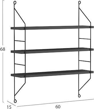 HomeMarkt Achala Ράφι Τοίχου Γκρι 60x15x68cm HM9185.20