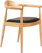 HomeMarkt Ador Πολυθρόνα Τραπεζαρίας Ξύλινη Oak-Μαύρο 62x54x76.5cm HM9948.01