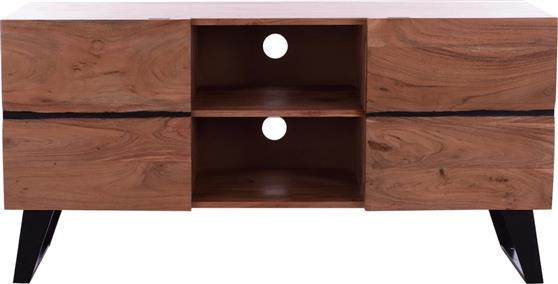 HomeMarkt Έπιπλο Τηλεόρασης από Μέταλλο & Ξύλο Μ160xΠ43xΥ66cm HM8174.11