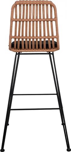 HomeMarkt Allegra HM5452 Μεταλλικό Wicker Μαύρο-Μπεζ 56x60x109cm