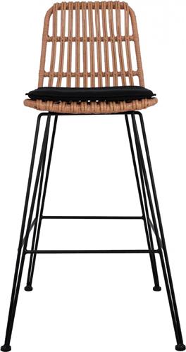 HomeMarkt Allegra HM5452 Μεταλλικό Wicker Μαύρο-Μπεζ 56x60x109cm