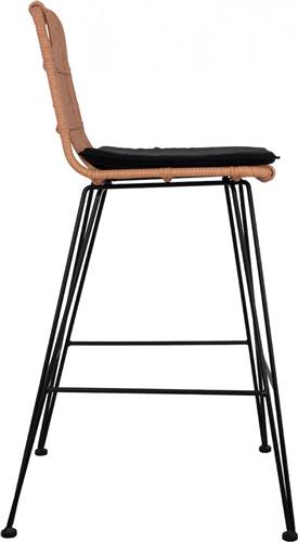 HomeMarkt Allegra HM5452 Μεταλλικό Wicker Μαύρο-Μπεζ 56x60x109cm