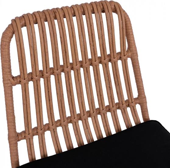 HomeMarkt Allegra HM5452 Μεταλλικό Wicker Μαύρο-Μπεζ 56x60x109cm