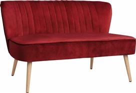 HomeMarkt Andy Διθέσιος Κόκκινο Βελουτέ 128x70x77cm HM8401.06