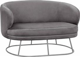 HomeMarkt Arien Διθέσιος Γκρι Βελουτέ 125x80x84cm HM8492.01
