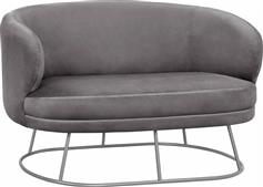 HomeMarkt Arien Διθέσιος Γκρι Βελουτέ 125x80x84cm HM8492.01