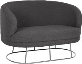 HomeMarkt Arien Διθέσιος Καναπές Γκρι 130x75cm HM8492.21