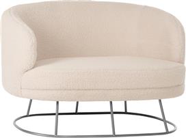 HomeMarkt Arien Διθέσιος Καναπές Λευκό 130x75cm HM8492.23