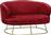 HomeMarkt Arien Διθέσιος Κόκκινο Βελουτέ 125x80x84cm HM8492.06