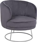 HomeMarkt Arien Γκρι Βελουτέ 80x75x82cm HM8403.01