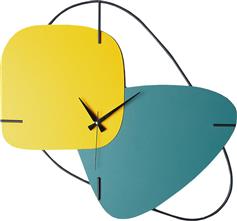 HomeMarkt Αθόρυβο Ρολόι Τοίχου Μεταλλικό Κίτρινο 64.5cm HM4327