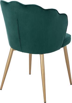 HomeMarkt Avie Πολυθρόνες Τραπεζαρίας Βελούδινες Κυπαρισσί Σετ 2τμχ 57.5x57.5x85cm HM8737.03