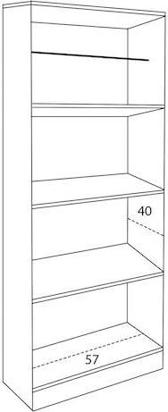 HomeMarkt Bailey Ντουλάπα Δίφυλλη Zebrano 60x42x180cm HM337.01