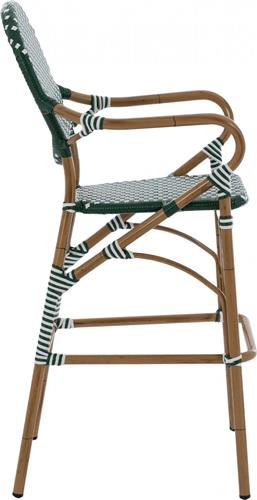 HomeMarkt Bamboo Look HM5794.01 Αλουμινίου Wicker Πράσινο-Λευκό 56x60x126cm