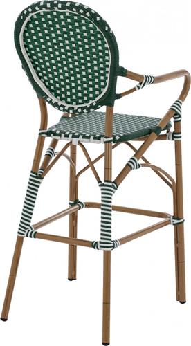 HomeMarkt Bamboo Look HM5794.01 Αλουμινίου Wicker Πράσινο-Λευκό 56x60x126cm