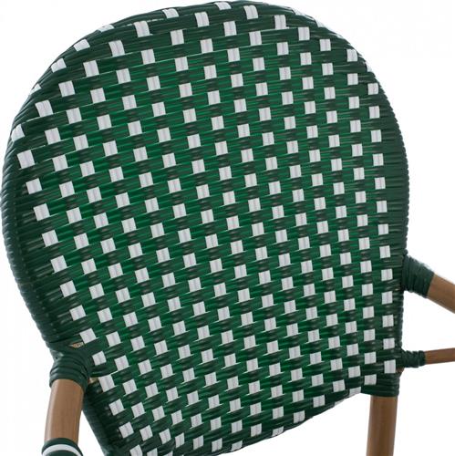 HomeMarkt Bamboo Look HM5794.01 Αλουμινίου Wicker Πράσινο-Λευκό 56x60x126cm