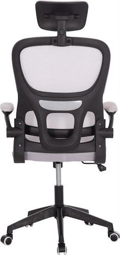 HomeMarkt Baston Καρέκλα Γραφείου με Ανάκλιση και Ρυθμιζόμενα Μπράτσα Γκρι HM18236.02