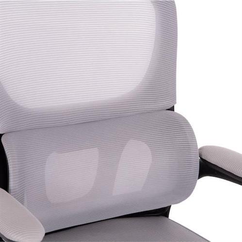 HomeMarkt Baston Καρέκλα Γραφείου με Ανάκλιση και Ρυθμιζόμενα Μπράτσα Γκρι HM18236.02
