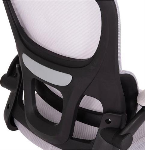 HomeMarkt Baston Καρέκλα Γραφείου με Ανάκλιση και Ρυθμιζόμενα Μπράτσα Γκρι HM18236.02