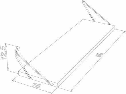 HomeMarkt Bhann Ράφια Τοίχου Sonoma Σετ 3τμχ 60x12.5x18cm HM9173.01