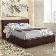 HomeMarkt Bobbi Διπλό με Αποθηκευτικό Χώρο PU Καφέ 150x200cm HM554.02