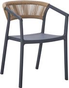 HomeMarkt Bogi Πολυθρόνα Εξωτερικού Χώρου Πολυπροπυλενίου Γκρι-Μπεζ 54x53x75cm HM6240.10