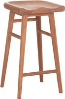 HomeMarkt Bolmar Σκαμπό Μπαρ με Πλάτη Ξύλινο Φυσικό HM18108
