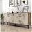 HomeMarkt Μπουφές από Ξύλο Εκρού-Καρυδί 180x35x78cm HM9428.02
