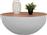 HomeMarkt Bowl Στρογγυλό Τραπεζάκι Σαλονιού από Μασίφ Ξύλο Φυσικό-Λευκό 90x40cm HM8717.03