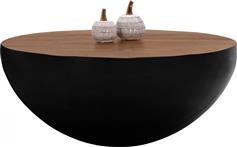 HomeMarkt Bowl Διακοσμητικό Τραπεζάκι Ακακίας Φυσικό-Mαύρο 90x40cm HM8717.01