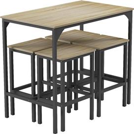 HomeMarkt Boxy Τραπεζαρία Σετ 5τμχ 60x100cm HM9882.01