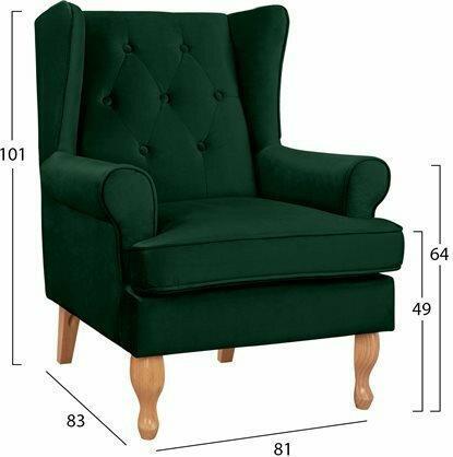 HomeMarkt Brandon Μπερζερα Κυπαρισσί Βελουτέ 81x83x101cm HM3073.13