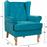 HomeMarkt Brandon Μπερζερα Τιρκουάζ Βελουτέ 81x83x101cm HM3073.18