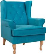 HomeMarkt Brandon Μπερζερα Τιρκουάζ Βελουτέ 81x83x101cm HM3073.18