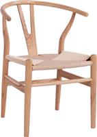 HomeMarkt Brave Πολυθρόνα Τραπεζαρίας Ξύλινη Φυσικό 45x51x75cm HM8695.11