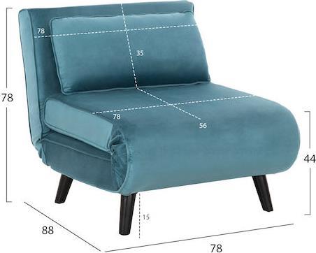 HomeMarkt Braxton Πολυθρόνα Βελούδινη Μέντα 78x88x78cm HM8425.25