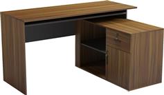 HomeMarkt Carnet Γωνιακό Γραφείο Ξύλινο Καρυδί-Γκρι 138x102x75cm HM18384.03