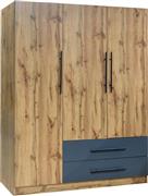 HomeMarkt Carys Τρίφυλλη Ντουλάπα Φυσικό-Γκρι 150x55.5x180cm HM746.12